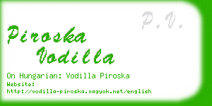 piroska vodilla business card